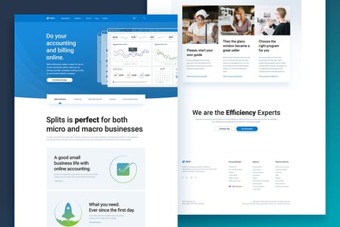 Splits.com - Company’s Marketing and Services Web Page project