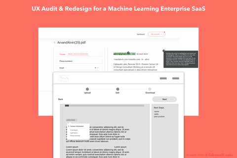 UX Audit and Redesign for Machine Learning Powered Enterprise SaaS project