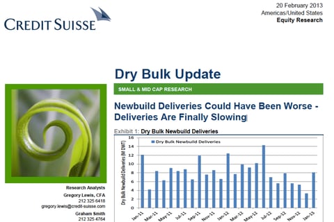 Dry Bulk Shipping Update project