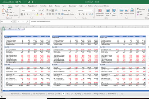 Five-year Three-scenario Financial Forecast and Business Plan project
