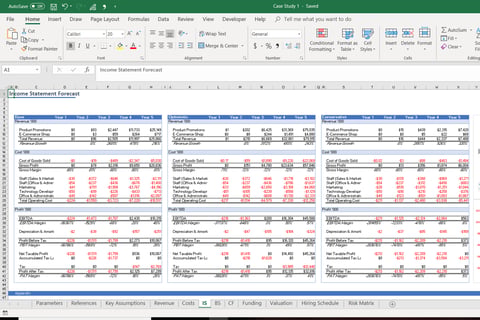 Five-year Three-scenario Financial Forecast and Business Plan project