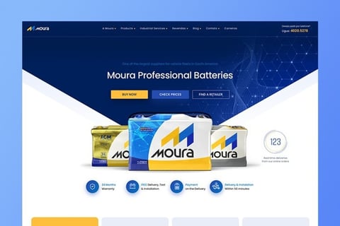 Website Design for a Leading Battery Manufacture Company project