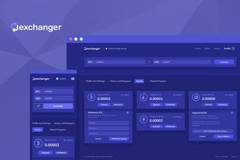 Jexchanger - Cryptocurrency Exchanger project