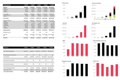 SaaS Financial Model and Valuation project