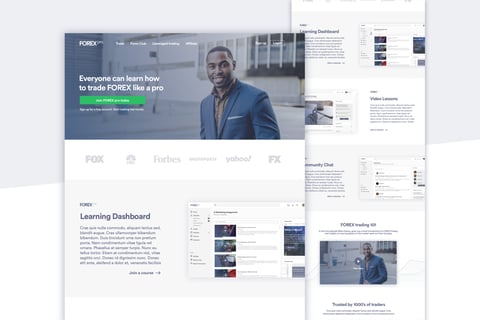 FOREX Pro - Edtech Platform Landing Page project