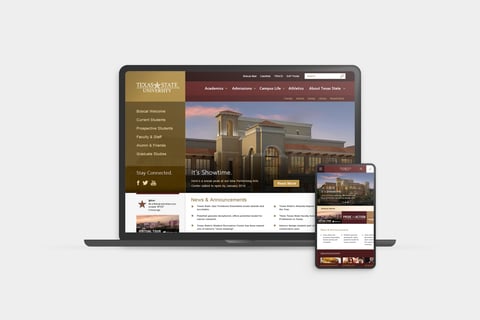 Texas State University Marketing & Website Design project