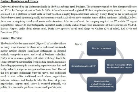 Equity Research Note - Dufry AG project