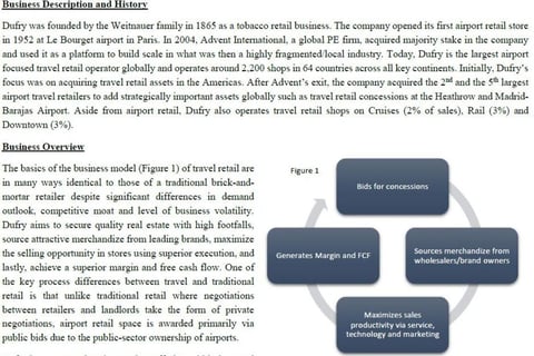 Equity Research Note - Dufry AG project