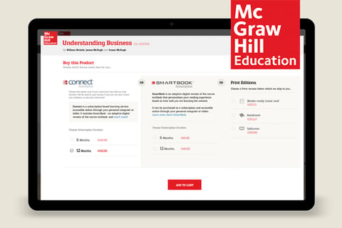 McGraw-Hill Education – Product Pages UX Design project