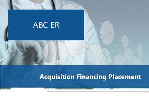 Capital Placement for M&A Transaction project