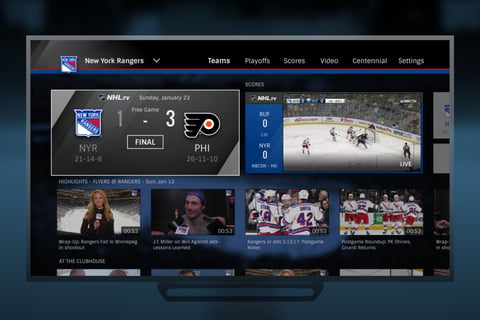 Visual Design | NHL.TV Team Home Video Portal project