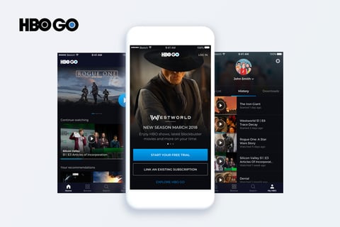 HBO GO 2.0 | UI/UX Redesign and Animations for a Mobile App project