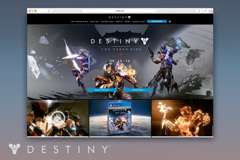 Destiny The Game Website Refresh project