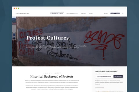 Cultures of Protest Website project