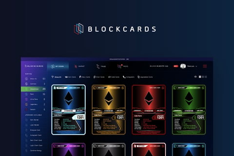 Blockcards — Blockchain DApp Game · Product & UI Design project
