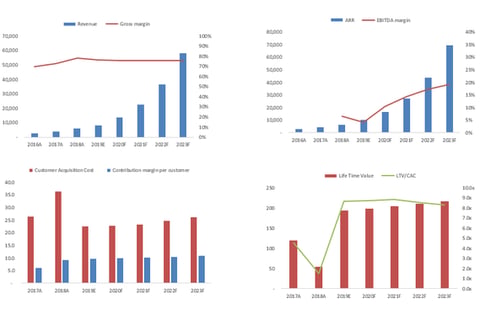 SaaS Financial Model with DCF Valuation project