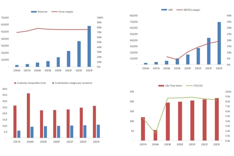 SaaS Financial Model with DCF Valuation project
