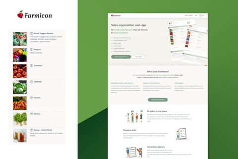 Farmicon | Local Food Sales Organization App project
