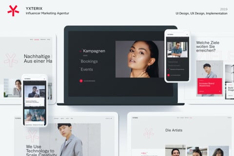 Yxterix | Influencer Marketing Agency Website project
