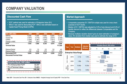 Company Valuation project