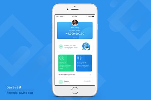 Savest - Android and iOS Financial Saving App project