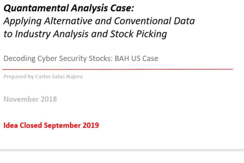 Quantamental Analysis Case: Applying Alternative and Conventional Data to Industry Analysis and Stock Picking project