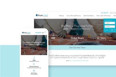 ExpoCredit – Web and Responsive Mobile Design, Brand Identity project