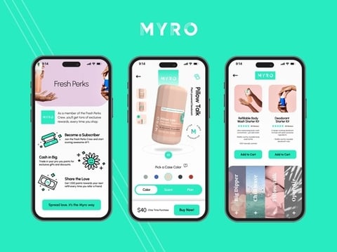 Myro – Brand, eCommerce site, and Product Packaging project