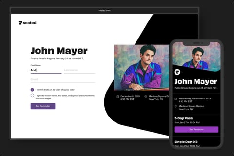 Seated: Never Miss Your Favorite Artists project