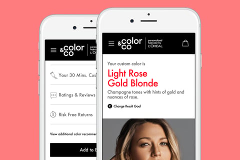 L'Oréal: Custom Hair Color Subscription Site project