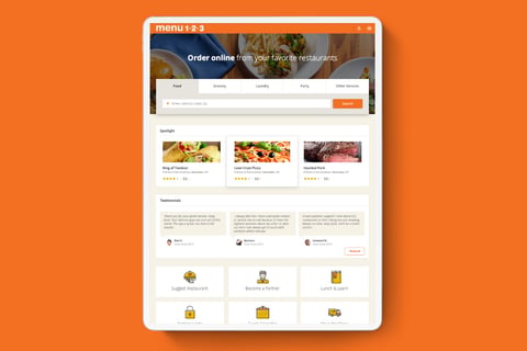 Menu123 – Food Ordering Platform project