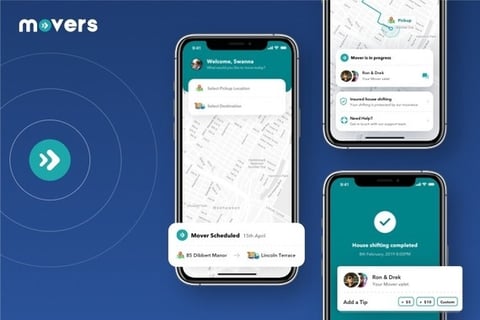 Movers | House Shifting App Design project