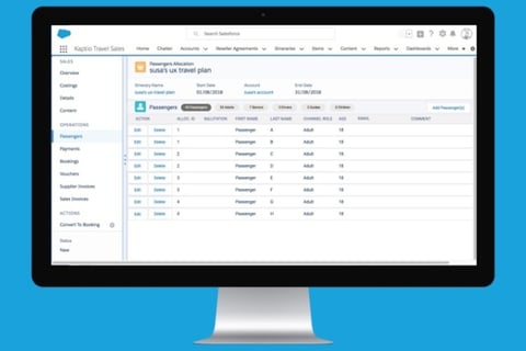 Kaptio Travel :: Designing a Booking Feature for A Travel App Based on Salesforce project