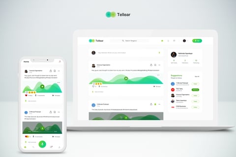 Tellear Mobile and Web App | Audio Social Media project
