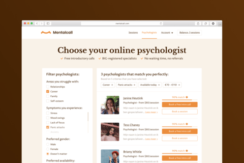 Mentalcall | Connecting Mental Health Patients With Licensed Psychologists project