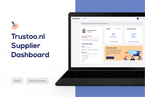 Trustoo.nl - Supplier Dashboard Redesign project
