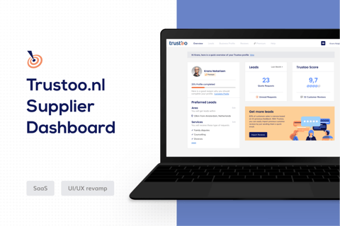 Trustoo.nl - Supplier Dashboard Redesign project