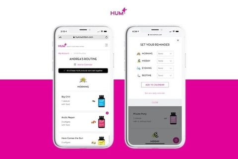 HUM Nutrition : Custom Routine and Reminders project