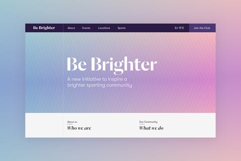 Be Brighter: Brand Design for Sporting Initiative project