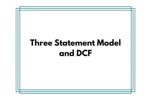 Three Statement Operating Model and DCF project