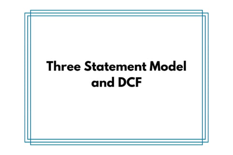 Three Statement Operating Model and DCF project