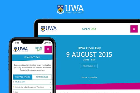 University of Western Australia | Undergrads Open Day Website project