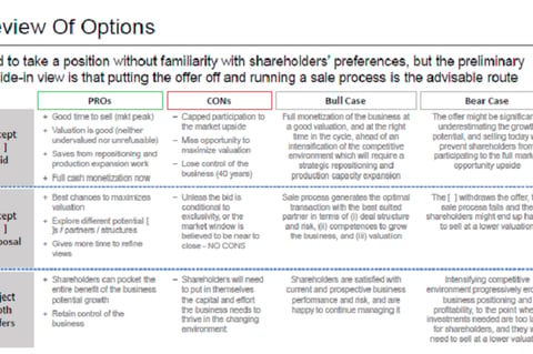 Sell-Side / Buy-Side Financial Advisory (Extract) project