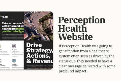Perception Health | Creative Direction, Copywriting, Product Design, UX, and UI Design project