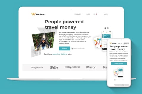 WeSwap | Travel Money Website Redesign project