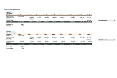 Hospitality Investment Case Analysis project