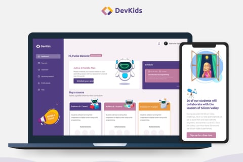 DevKids Landing Page and Dashboard project