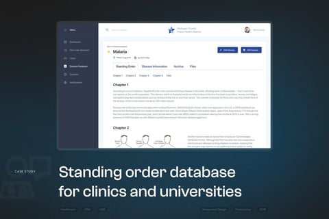 Standing Order Database for Clinics and Universities project