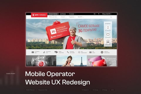 Mobile Operator Website UX Redesign project