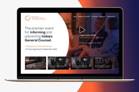 Corporate General Counsel Legal Event | Branding Redesign, Landing Page, and Brand Assets project